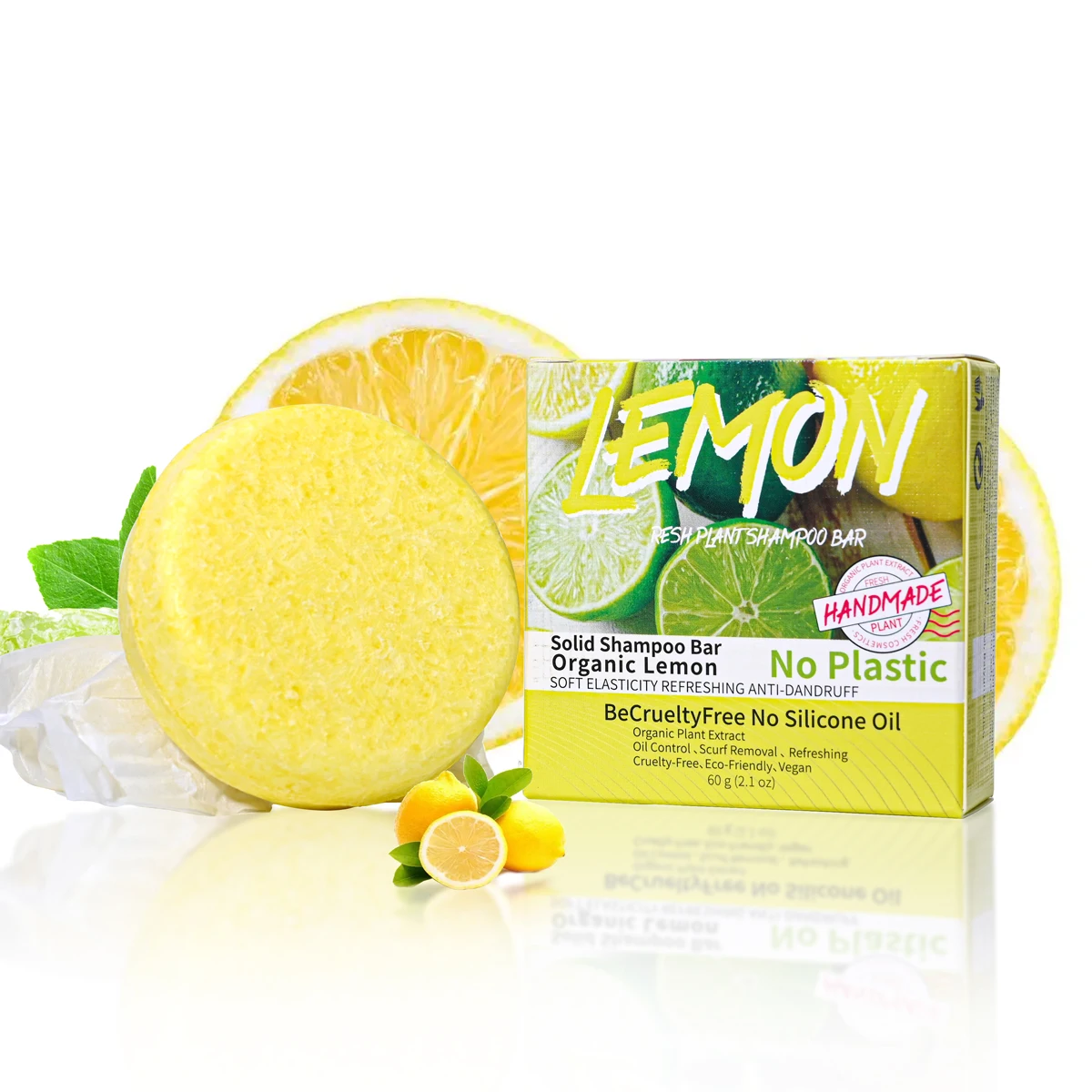 Fresh Lemon Essential Oil Soap For Hair Washing Handmade Soap For Oil Control Dandruff Removal Smooth Hair Natural Organic