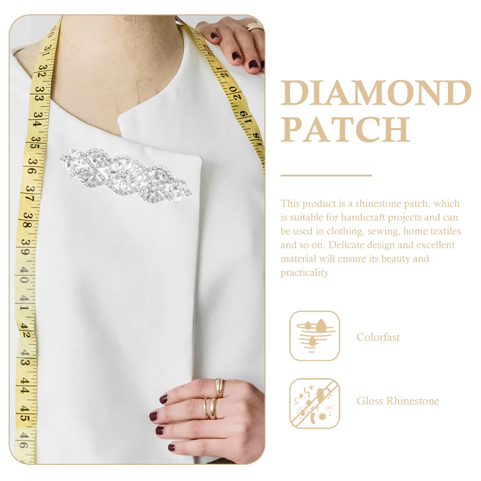 

4Pcs Rhinestone Applique Sash Patch Girdle Belt Bridal Dress Decorations DIY Water Drill Transfer Elastic Band Sewing