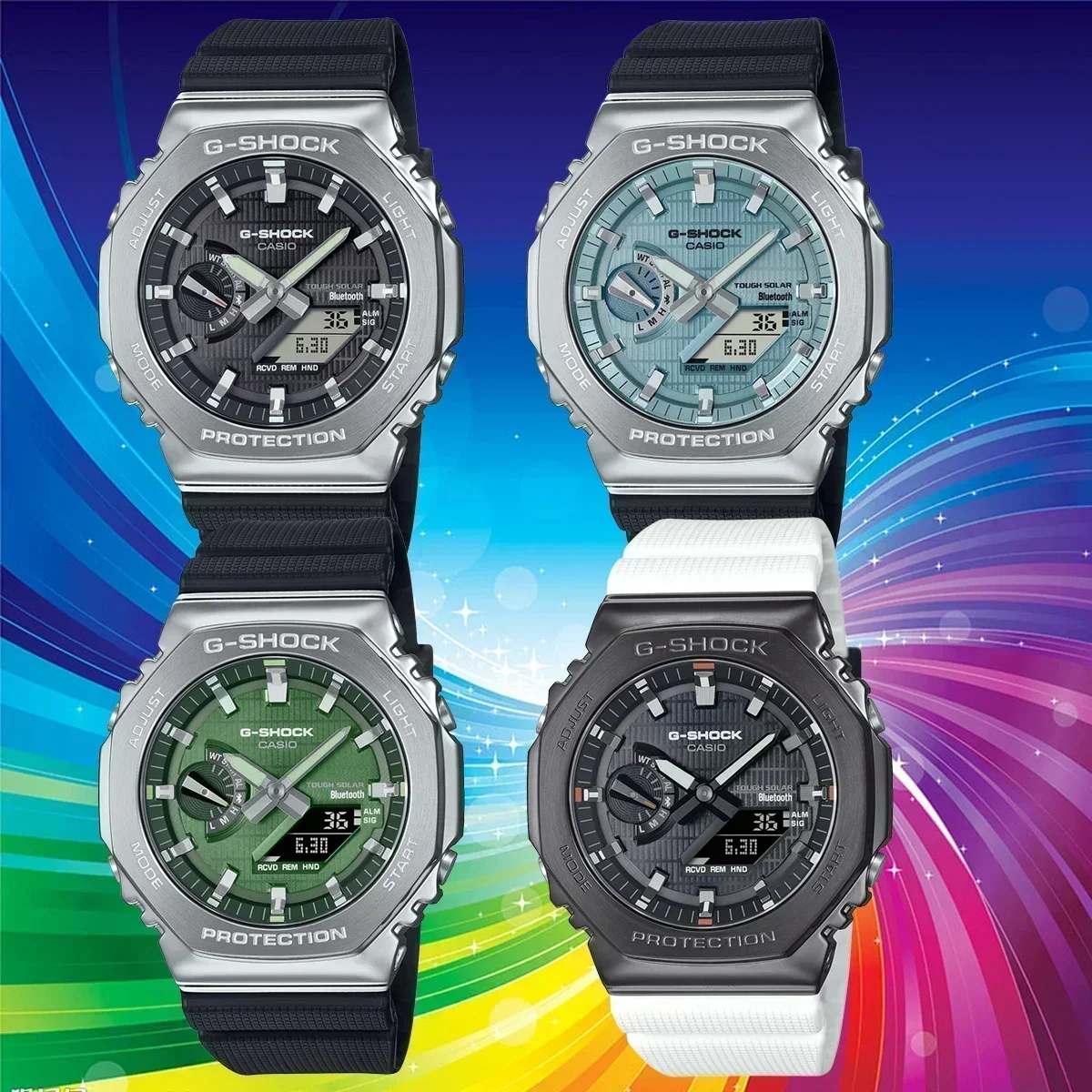 GBM Brand New  Series Men Waterproof Sports 2100 Watch LED Lighting Automatic Calendar Alarm Luxury