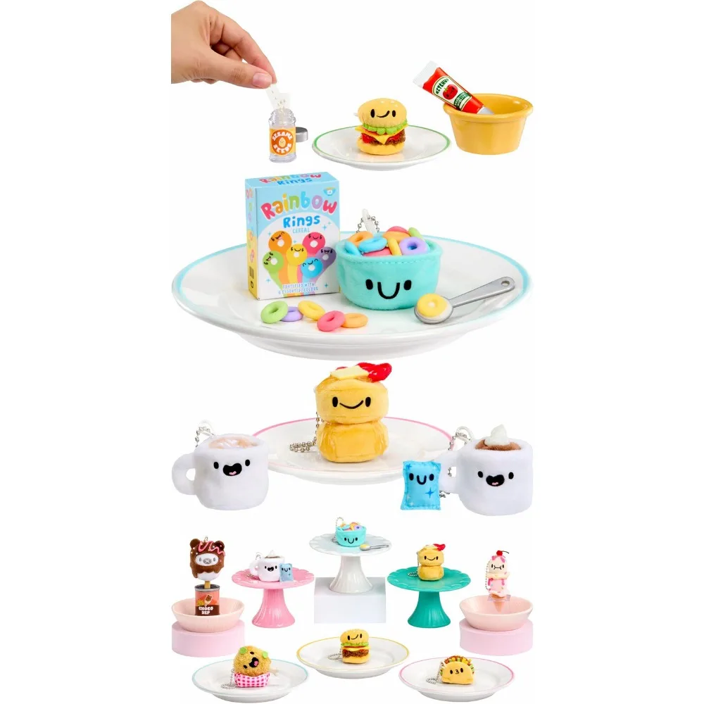 MGA Miniverse Make It Mini Plush Food Blind Ball Keychain Burger Ice Cream Soft Stuffed Mystery Toy Collectible DIY Craft Gift view 4