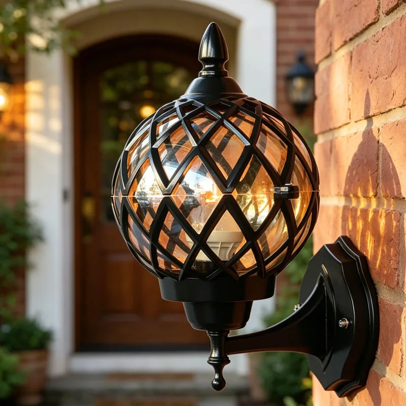 Retro Outdoor Wall Lamps Outdoor Courtyard Lighting Waterproof Landscape Light E27 Universal bulb outdoor lighting