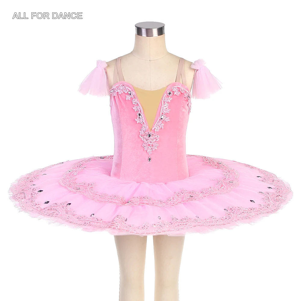 

BLL529 Pink Velvet Pre-professional Ballet Tutu Pancake Tutu For Girls and Women Stage Performance Ballerina Tutu Costumes