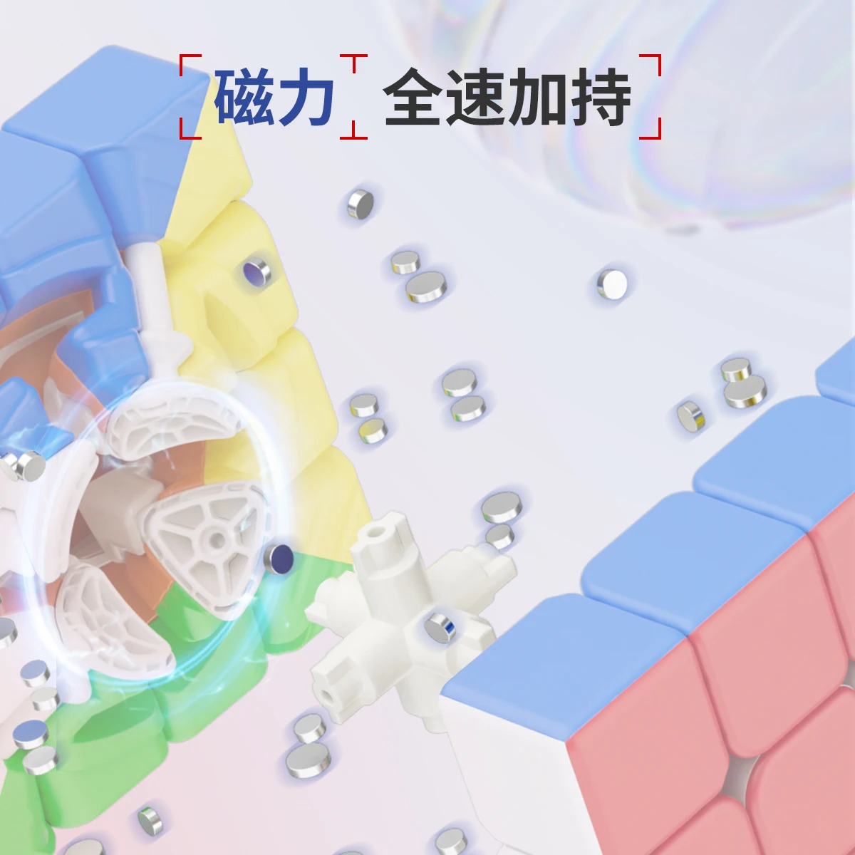 YongJun MGC Elite 4X4X4 مكعبات سحرية مغناطيسية بدون ملصقات YJ ألعاب ألغاز احترافية للأطفال مكعب احترافي