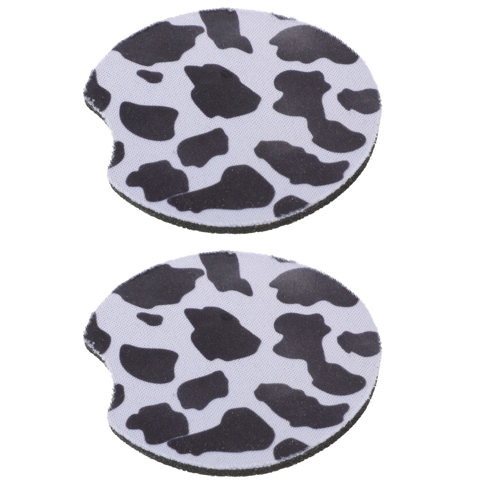 

2Pcs Cow Pattern Car Coasters Heat Resistant Non-Slip Cup Holder Coasters Car Interior Accessories Automotive Accessories