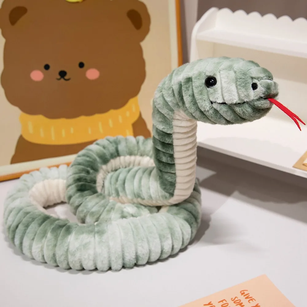 

Sticking Tongue Snake Plush Toy Coiled Stuffed Animal Boa Plush Doll 120/180cm Colorful Boa Snake Stuffed Toys Home Decor