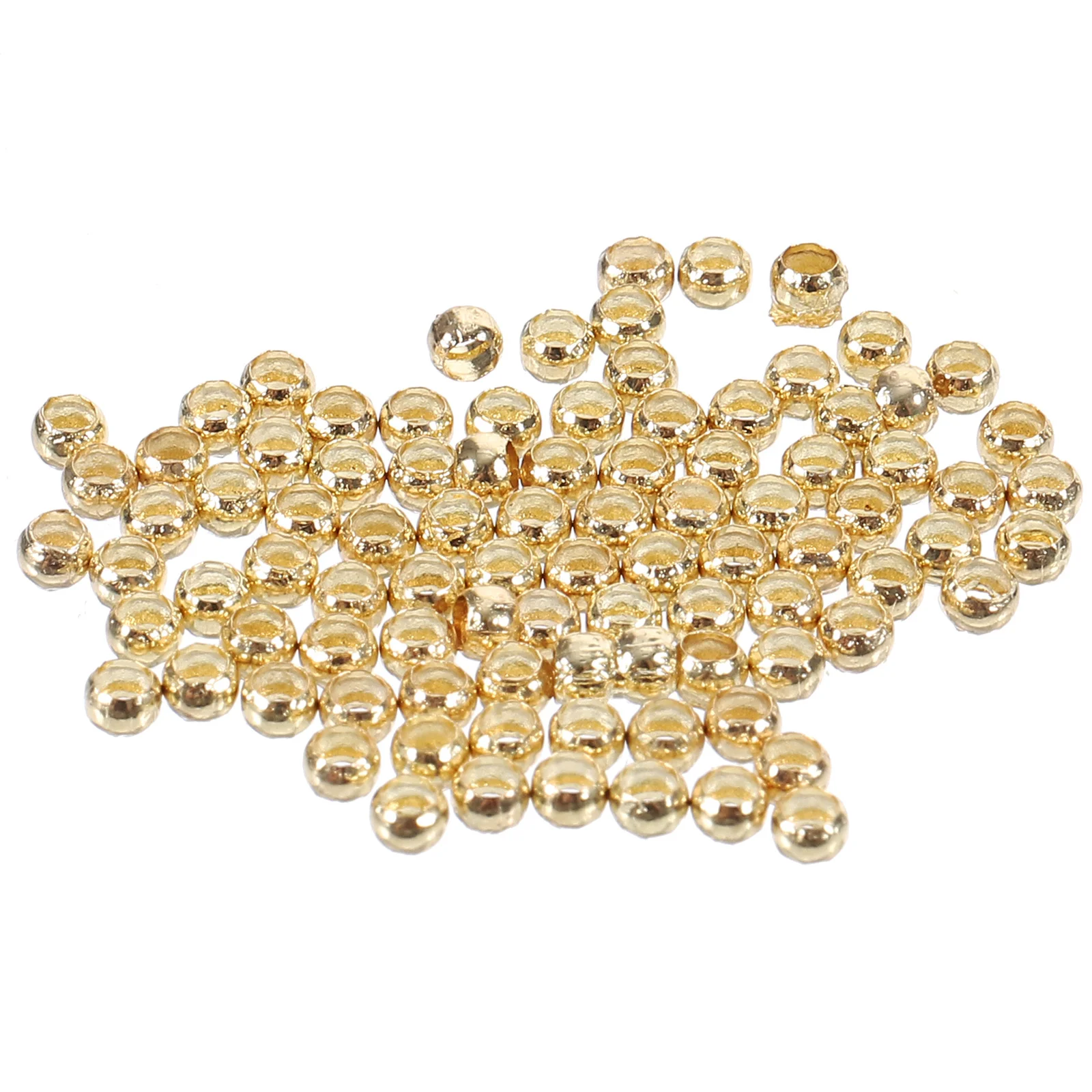 

600Pcs Copper DIY Spacer Beads Durable Loose Jewelry Beads for Bracelet Making Necklace Craft Supplies Accessories