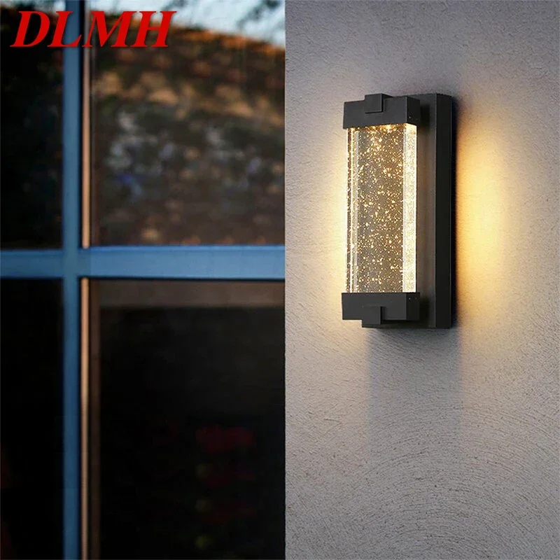 DLMH Contemporary LED Outdoor Crystal Wall Lamps Electric Simplicity Waterproof Balcony Hallway Courtyard Villa Gate Hotel