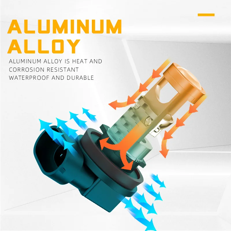 XSTORM H7LED العارض عدسة سيارة أضواء الضباب 9005 9006 LED العلوي أضواء الضباب 32 واط 4000LM مصباح دراجة نارية أضواء إشارة السيارات #4