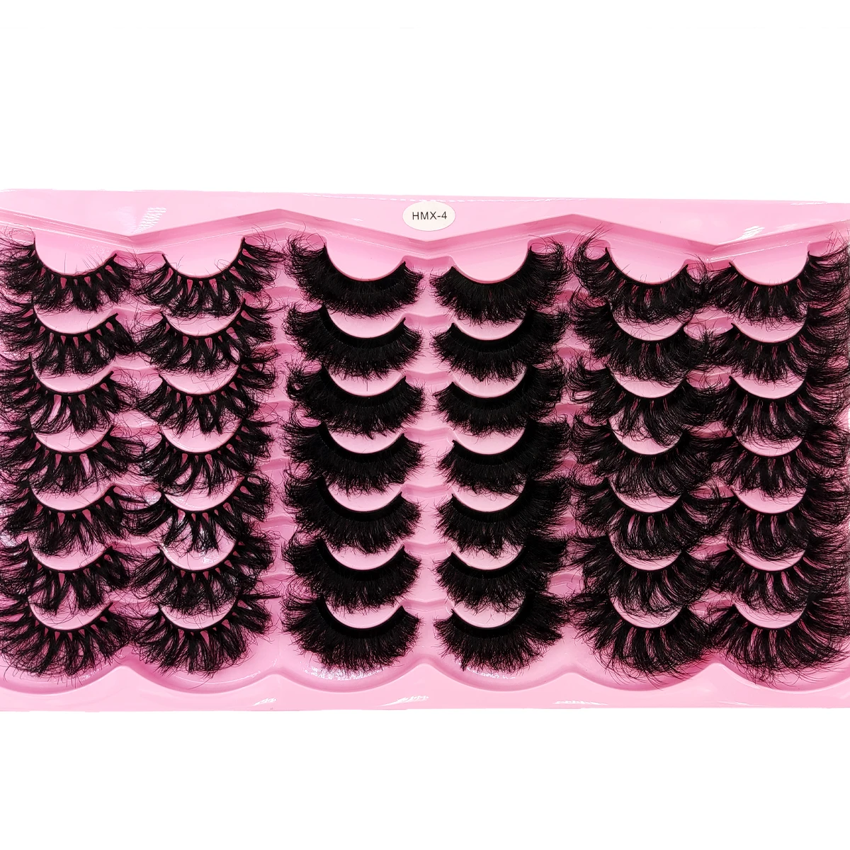 HBZGTLAD 21 Double Natural Striped Fluffy Artificial Mink Eyelash 3D False Eyelash Fluffy Curl False Eyelash Extended Makeup