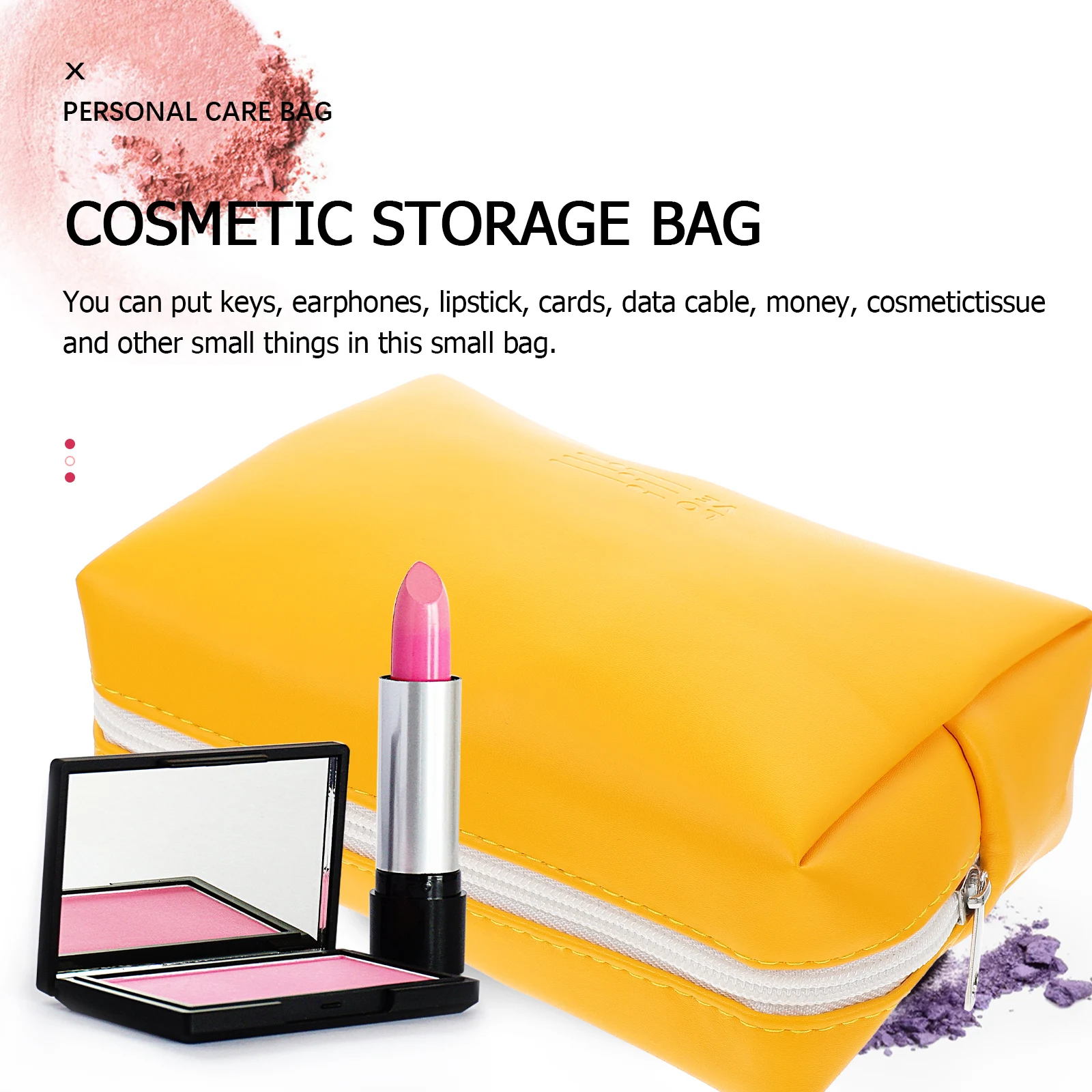 

1pcs Mini Portable Coin Durable Makeup Pouch Travel Zipper Small Storage Bag For Keys Earphones Lipstick Data Cable