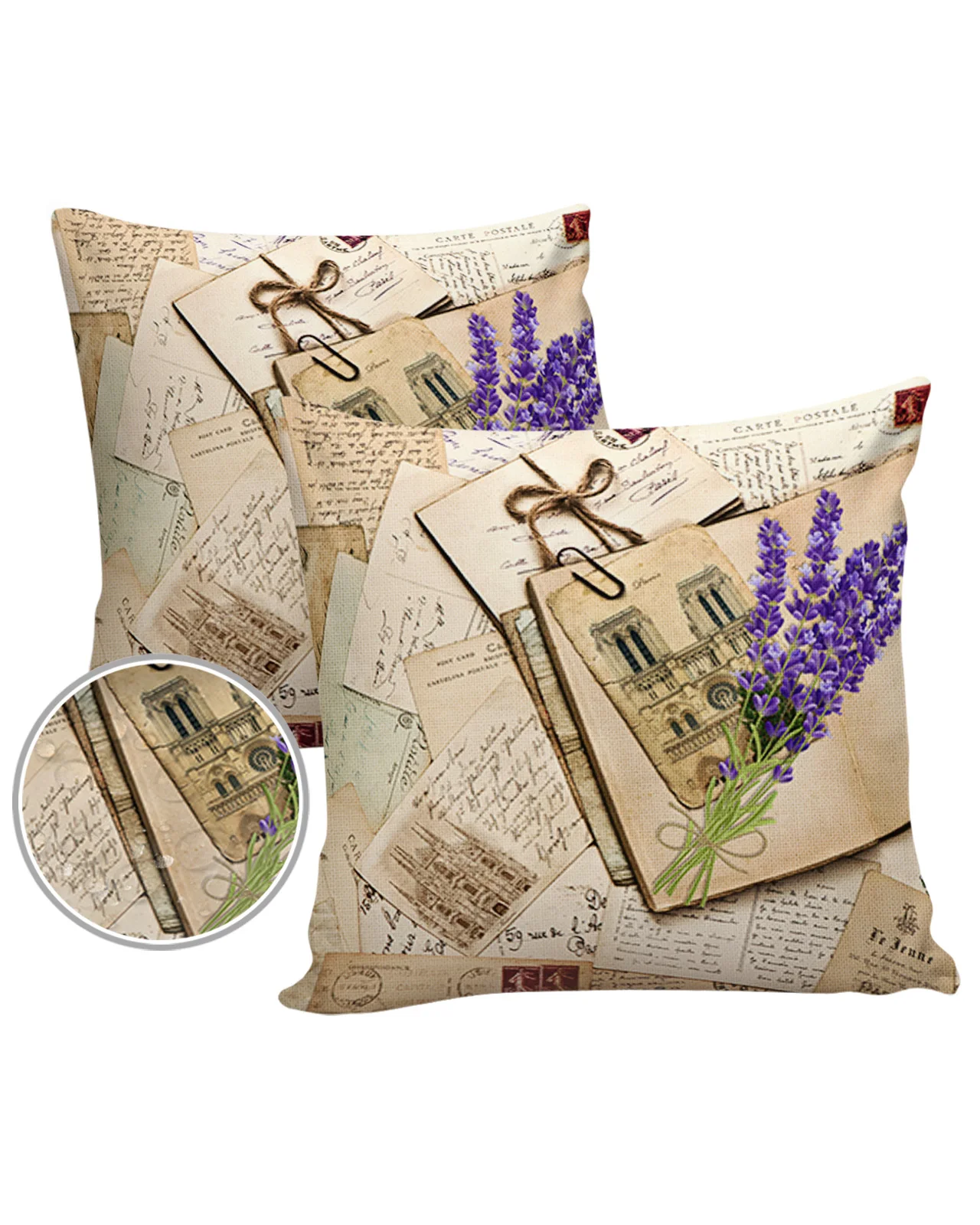 Envelope Mail Book Lavender Pillowcase Set Luxury Sofa Cushion Case Bed Pillow Cover Home Decor Pillow Case