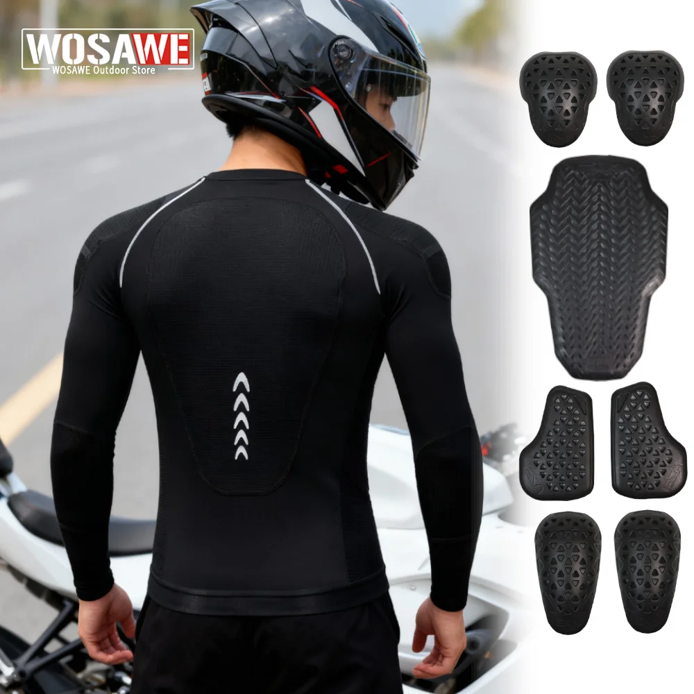 

Мужская куртка в мотоциклетном стиле WOSAWE, мягкая, эластичная, дышащая, повседневная куртка для езды на мотоцикле, мотоциклетная куртка с защитными вставками для тела