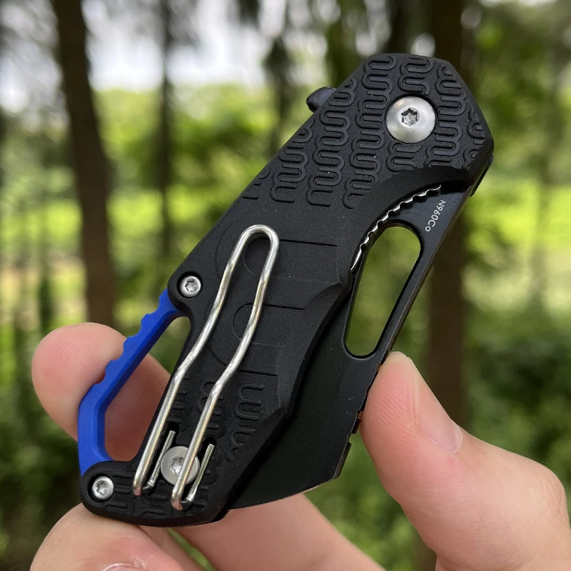 MKM pocket Knife Bohler N690 Steel Blade Black FRN Handle Folding Knife Outdoor Hiking self defense tactical knife EDC Knife