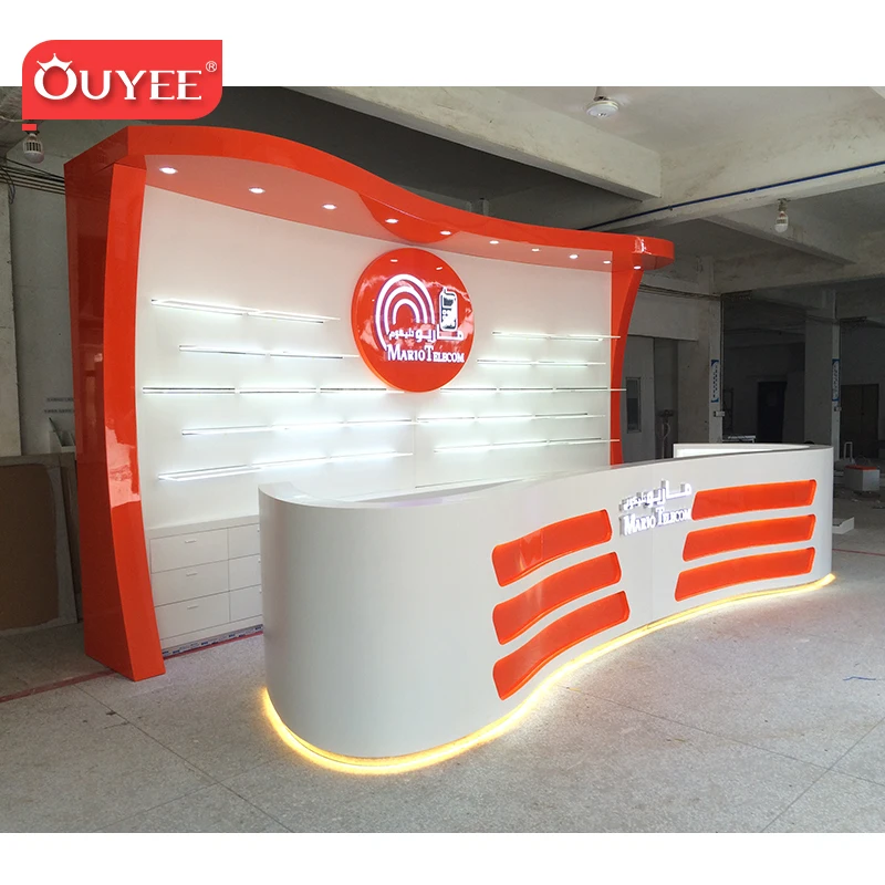 Customized-Custom mobile shop counter mobile store furniture with mobile shop decoration design cell store fixtures displays