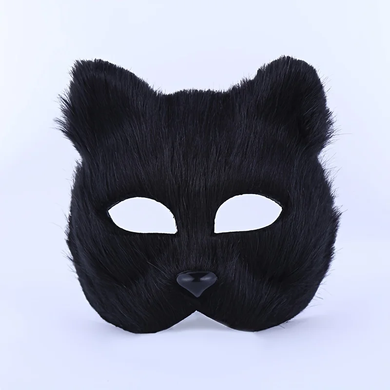 Masque Cosplay Animal Cat Fox pour Femme, Demi-visage en Forme de Renard, Masques pour les Yeux, Halloween, Noël, Carnaval, Habillage, Accessoires de Costume de ixSexy