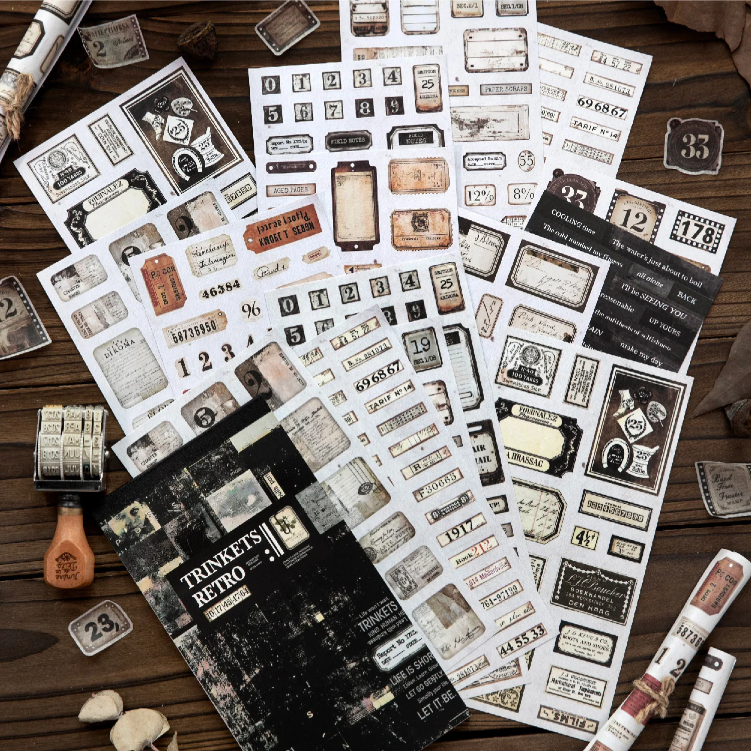 20pcs/lot Kawaii Stationery Stickers Lost letters DIY Junk Journal Paper Planner Decorative