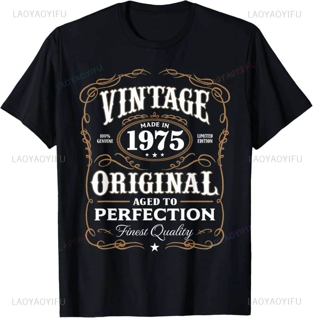 50th Birthday Gifts Men Women 50 Years Old Vintage 1975 Party T-Shirt Women Men Clothing Streetwear Graphic T Shirts Tops