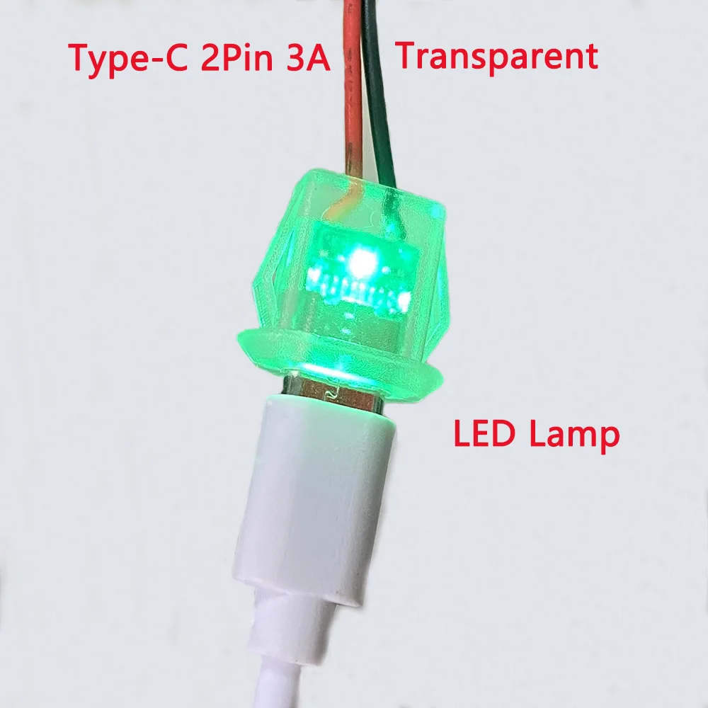 Conector Usb À Prova D'água, Direto Compressão Basis Soquete, Carregamento Interface Com Solda Fio Luzes Led, USB-C Type,2P 3a