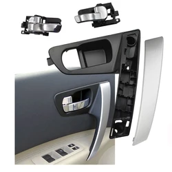 1pc 80945-JE50A 80944-JE50A Front Interior Door Handles Inner Base Parts for Qashqai 2008-2015 Internal Left Right Silver Handle
