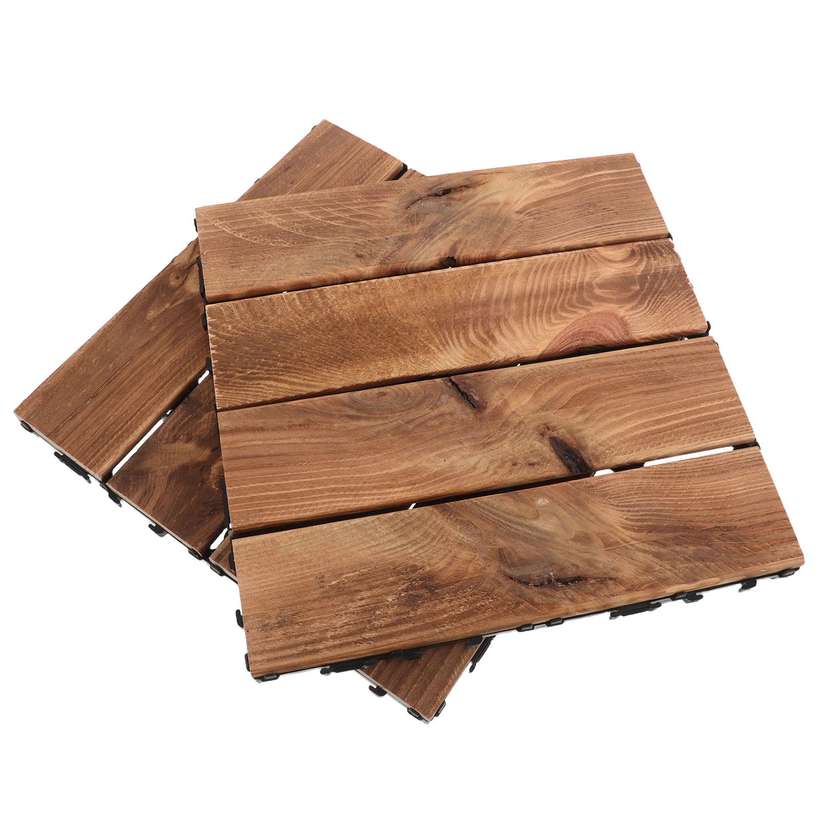 

2pcs Outdoor Anti-corrosion Wood Flooring Interlocking Balcony Patio Deck Durable Waterproof Easy Install Garden Terrace