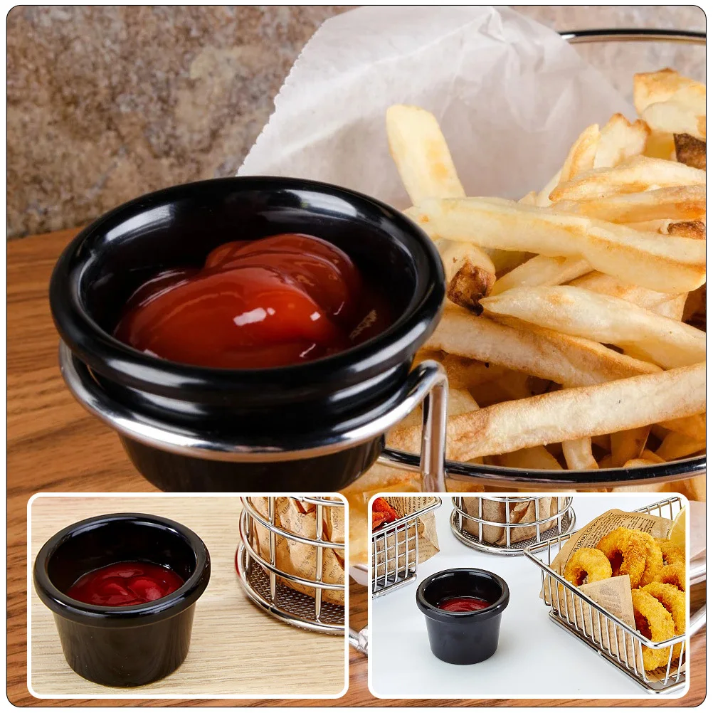 

4Pcs Melamine Sauce Cups Practical Seasoning Containers Kitchen Kitchenware Dipping Bowls for Restaurant Home Use