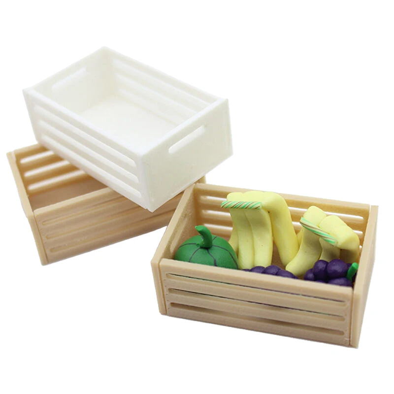 Mir Miniature de Maison de Courses, Boîte de Rangement de Légumes, Mini Modèle pour Maison de Beurre à Échelle 1/12, Décoration DIY, 1 Pièce