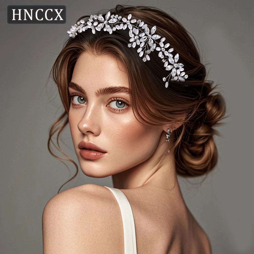 HNCCX Rhinestone Pearl Both Sides Hair Comb Bridal Wedding Accessories Bridesmaids Side Comb Hair Piece Girls Headwear CP128