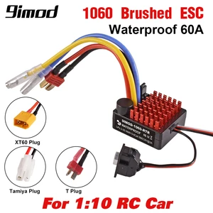 9IMOD 1060 RTR 60A ESC Pengontrol Kecepatan Elektronik Disikat 2-3S LiPo Tahan Air BEC 6V3A untuk 1/10 Axial SCX10 TRX4 TRX6 D90 HPI 10 penjualan terbaik mn999 - №