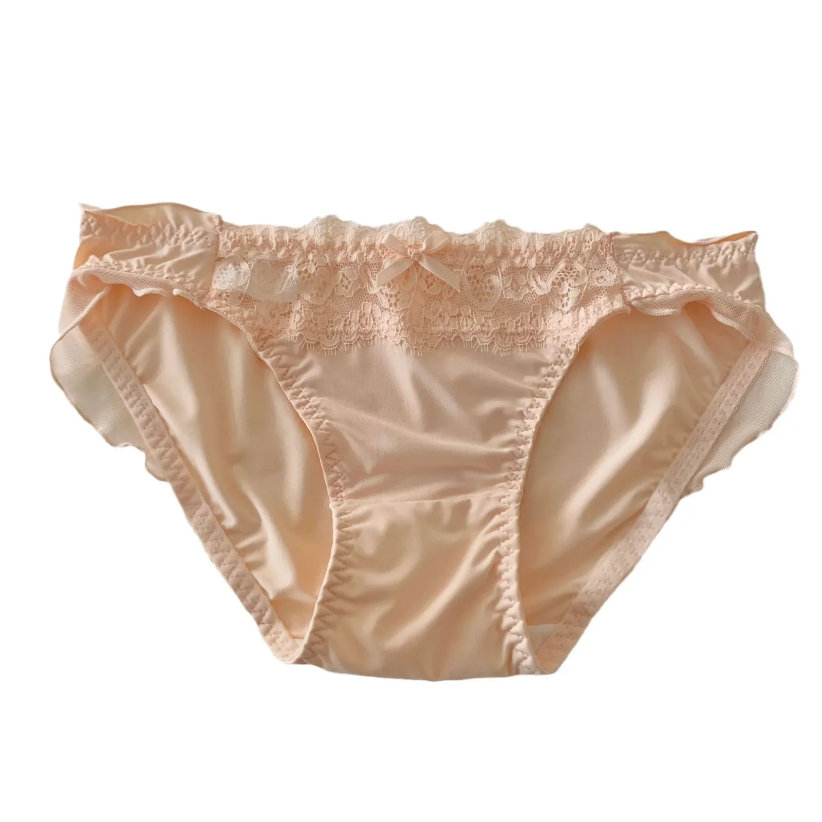 Biancheria intima sexy pura di seta del ghiaccio per le donne 2024 New Sweet Girl Hollow Comfort Mesh cinturino sottile slip a vita bassa mutandine lingerie