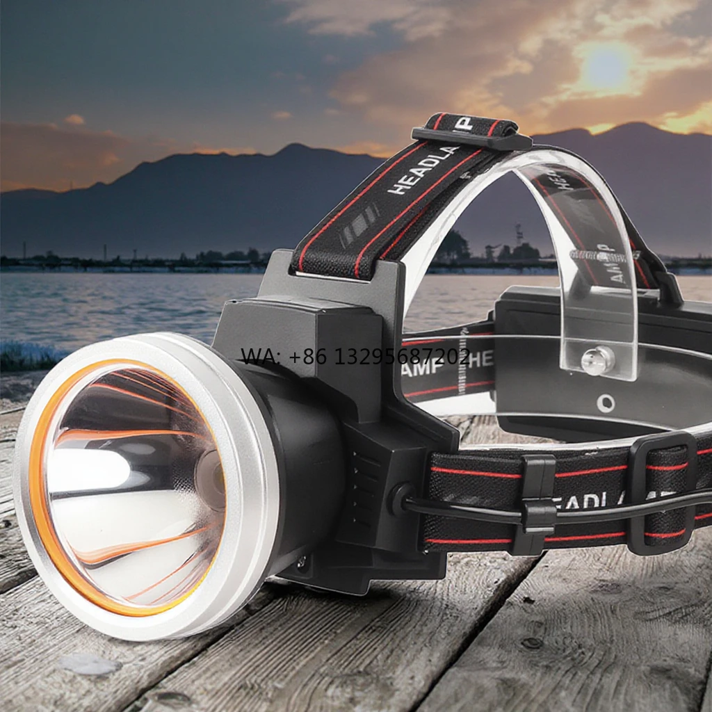 

Portable Outdoor 600 Lumen Headlamp Rechargeable Spot Light Power Bank Function Waterproof LED Light Headtorch for Fishing