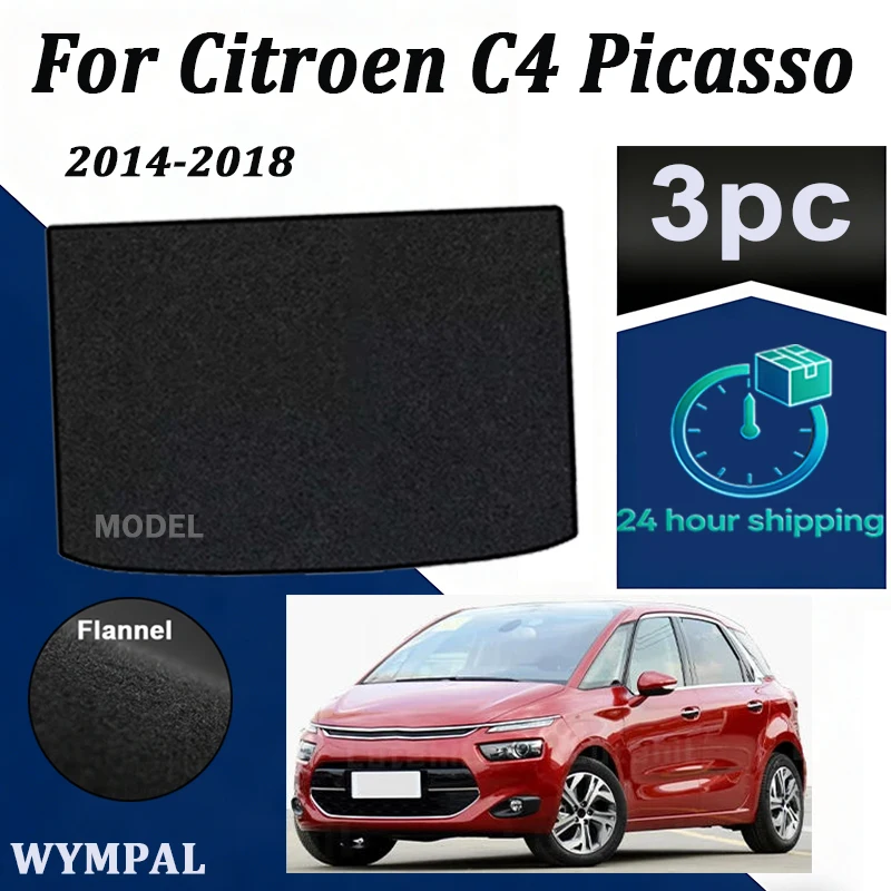 

Nylon Car Rear Trunk Mat For Citroen C4 Picasso 2014-2018 Boot Cargo Carpet Pad Accessories black Trunk