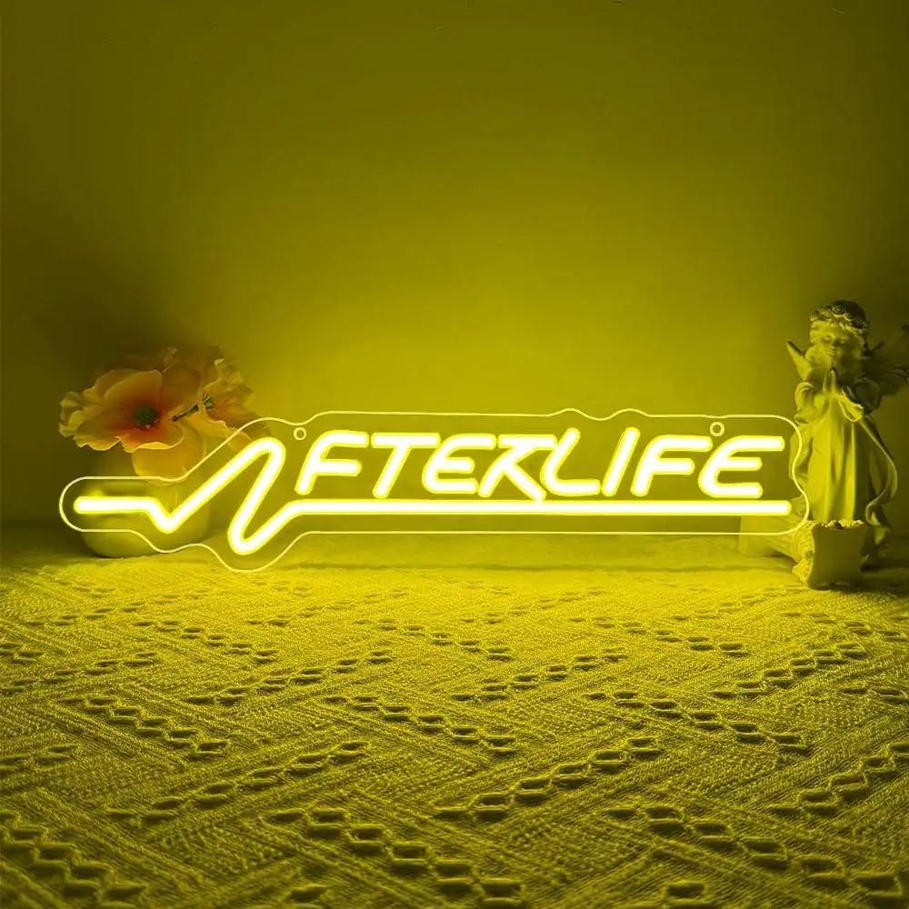 

Afterlife Neon Sign Gaming LED Wall Light for Bedroom Game Room Bar Aesthetic Decor Cool Wall Art for Men Gamer Women Teen Gifts