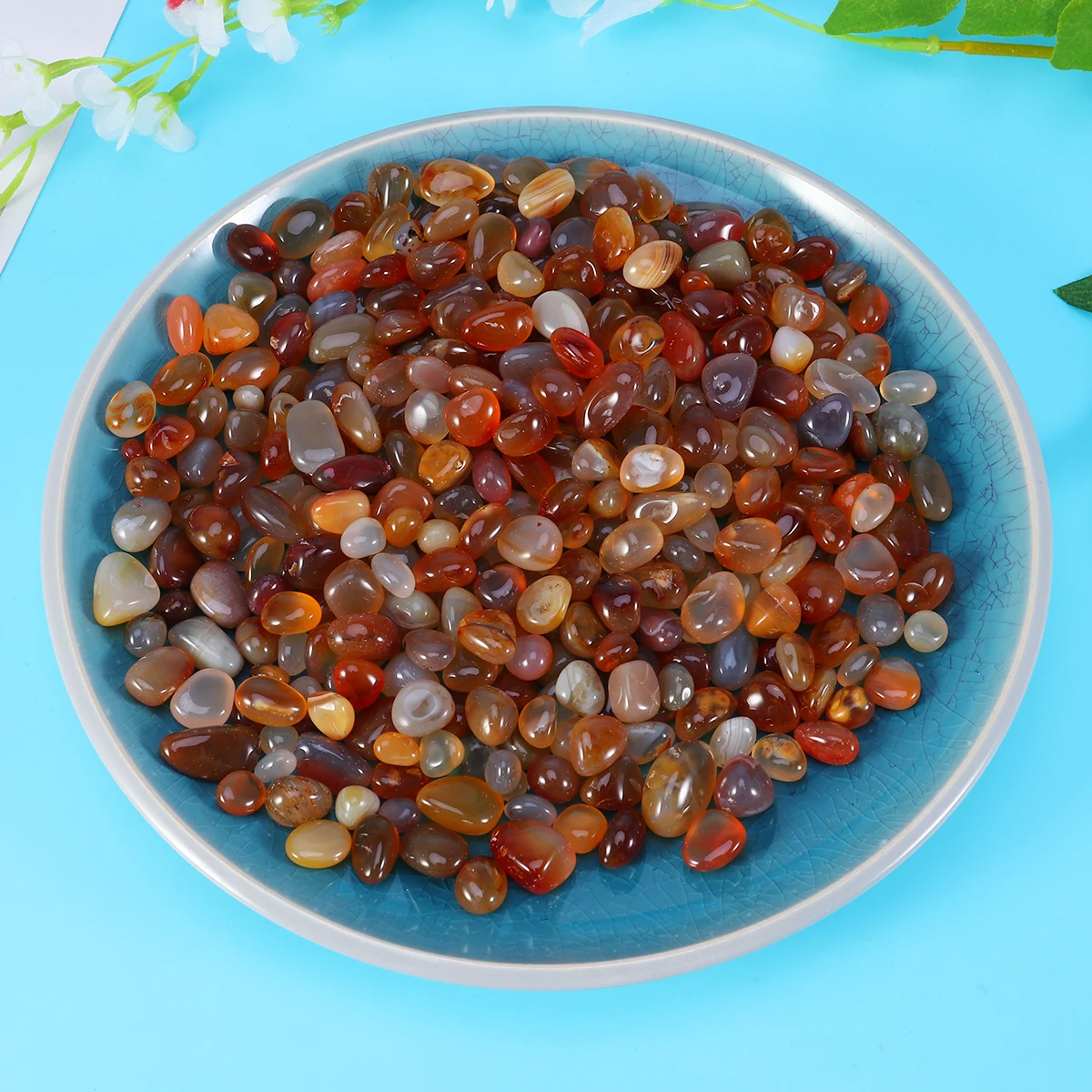 

500G Natural Agate Stone Gravel Pebbles For Aquarium Fish Tank Landscape Decoration Home Plant Succulent Ornament 0.5-1Cm