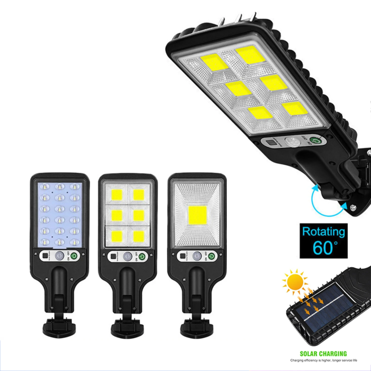 Efficient and Durable 2500W Solar LED Street Light with Motion Sensor - Ultimate Outdoor Lighting Solution for Garden Courtyard,