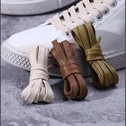 1Pair Waxed Shoelaces Leather Shoes Waterproof Cotton Flat Shoe Laces Snow Boots Bootlace Shoelace 100 120 140 160 180cm