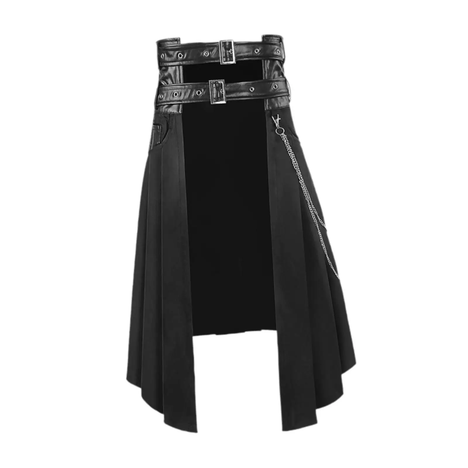 Men's Gothic Skirt Fashionable Steampunk Decorative Cocktail with Pockets