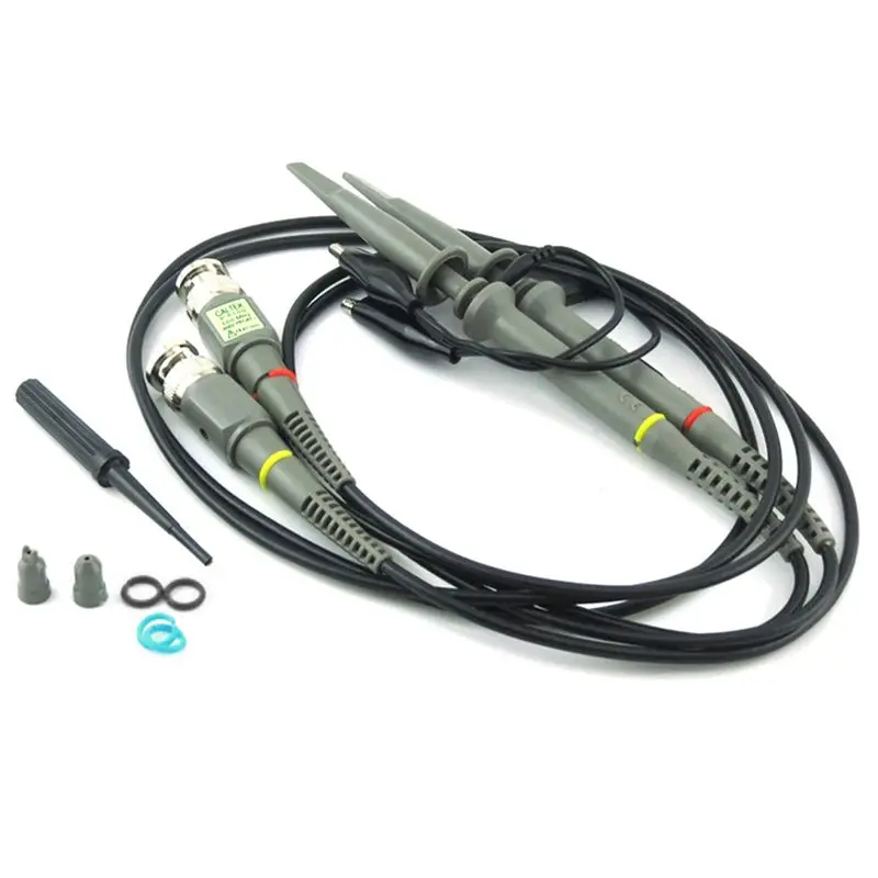 DT539/2Pc P6100 BNC Oscilloscope Probe Kit 100MHz 1X 10X High Scope Analyzer Alligator Clip Probes Test Leads
