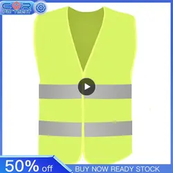 Car Reflective Clothing For Safety Traffic Safety Vest Yellow Visibility High Visibility Outdoor Running Cycling Sports Vest