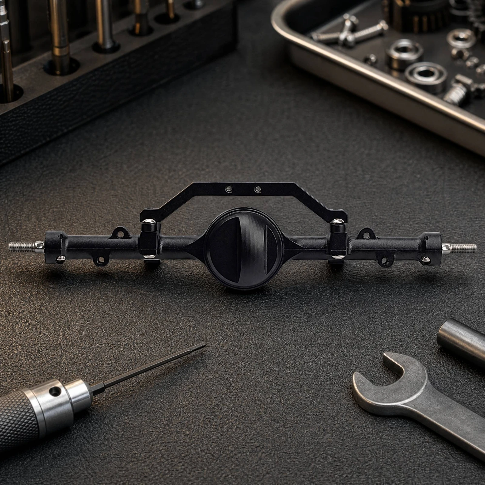 CNC-Machined RC Crawler Axle with Threaded Ends Upgrade RC Crawler Axle with Differential Housing Metal
