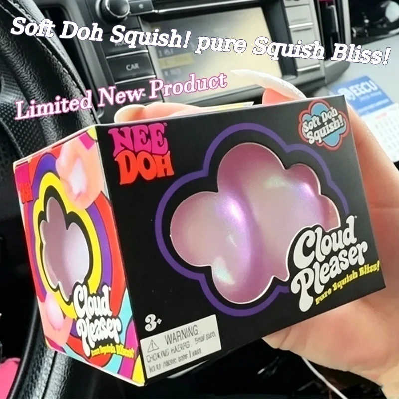 Needoh Cloud Pleaser Flexible Squeeze Toy Stress Calm Tool Flour Filling Brisk Rebound Soft Tactile Stress Anxiety Fidget Toy