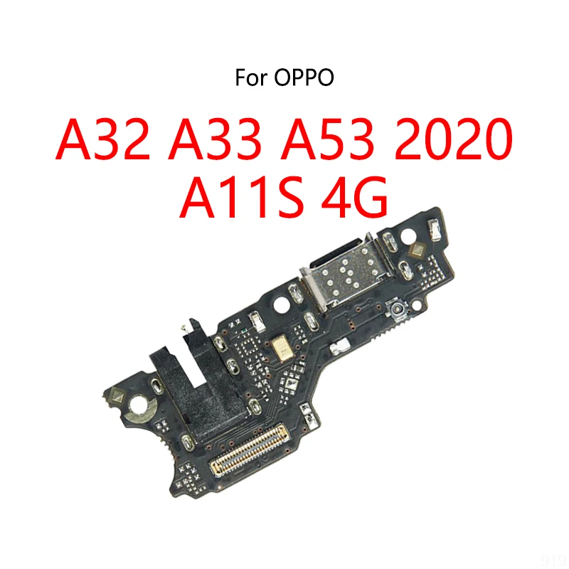 USB Charge Dock Port Socket Plug Connector Flex Cable For OPPO A32 A53 2020 4G Global Version / A11S 4G Charging Board Module