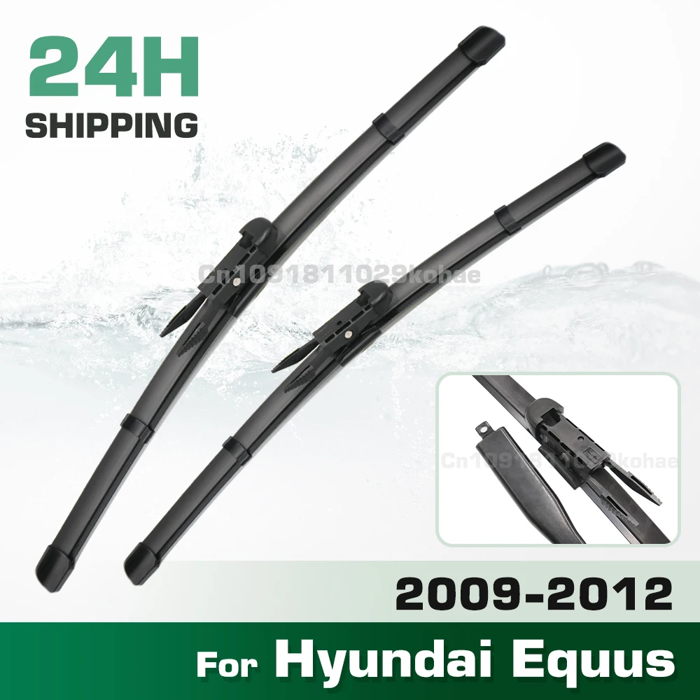 GREATROAD Wiper LHD&RHD Front Wiper Blades Set For Hyundai Equus 2009 - 2012 Windshield Windscreen Window Brush 24