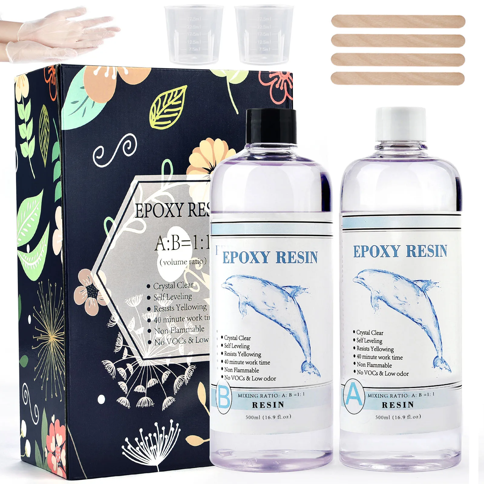 1:1 AB Crystal Epoxy Resin Glue Kits High Adhesive Crystal UV Glue Set For Art Casting DIY Resin Mold Jewelry Making Supplies