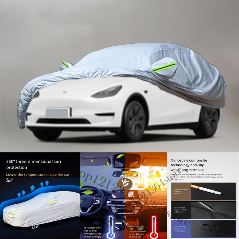 

For Tesla Model Y Auto Anti snow Anti dust Anti-uv Anti peeling paint And Anti Rainwater 210t car cover Car cover protection