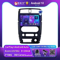 EKIY T900 Blu-ray QLED For Suzuki Jimny 2007 - 2012 Car Radio Multimedia Video Player Navigator GPS Stero Auto Android 2 DIN DVD