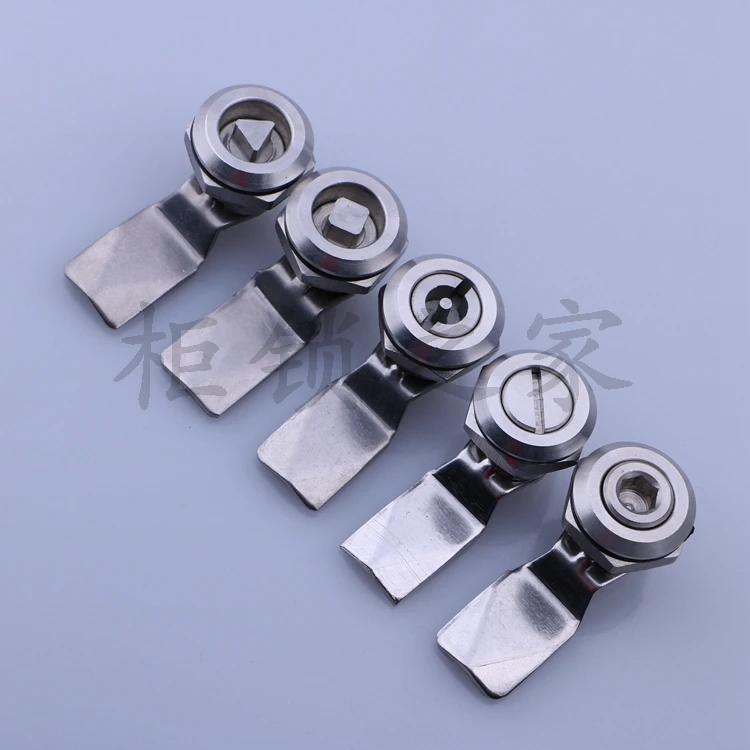 MS705 stainless steel triangle lock 304 stainless steel lock one word / wing / four corner / inner hexagon lock cylinder 10pcs