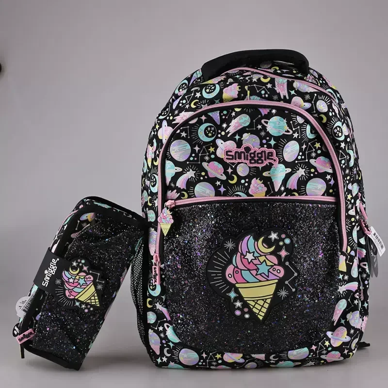 Australia Smiggle Bag Cartoon Pattern Diamond Ice Cream Backpack Pencil Case Decompression Backpack Student Birthday Gift