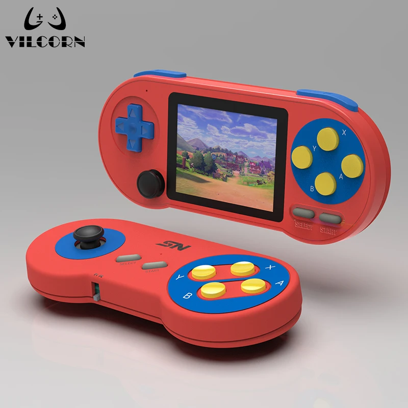 VILCORN SF2000 Retro Handheld Game Consol 3 Inch IPS Srceen Portable Gaming Players Mini Consoles for Gameboy Sega Snes Kid Gift