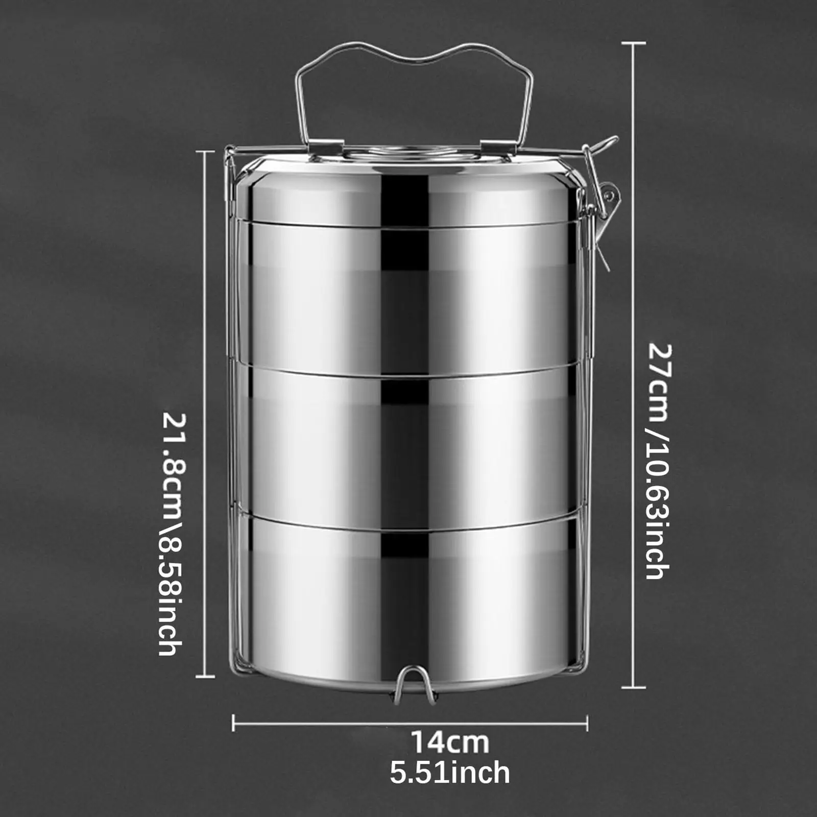 Stainless Steel Lunch Carrier Vacuum Thermal Snack Box Mutil Tier Food Storage Lunch Container Food Container for Kids Picnic