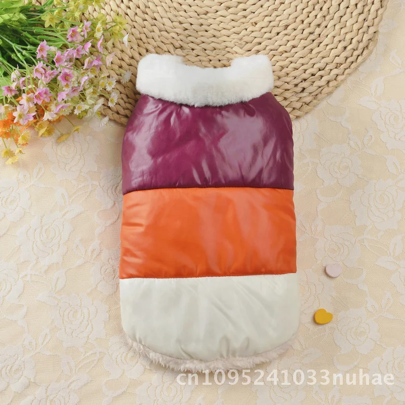 الشتاء ملابس الحيوانات الأليفة معطف دافئ مبطن بالصوف القطن ثلاثة ألوان الكلب سترة نمط غير رسمي عالمي لجميع الجنسين حجم S إلى XXL #2